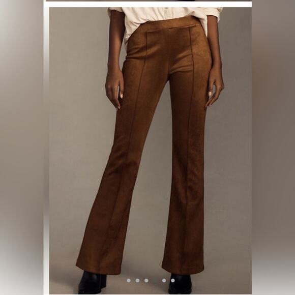 NWT Anthropologie x Sanctuary Lana Flare Black Pull on Pants Fall Goth Sz M - Picture 2 of 13